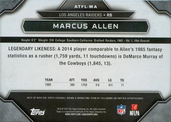 2015 Topps - All-Time Fantasy Legends #ATFL-MA Marcus Allen Back
