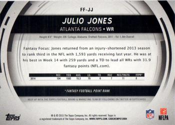 2015 Topps - Fantasy Focus #FF-JJ Julio Jones Back