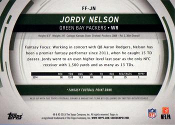 2015 Topps - Fantasy Focus #FF-JN Jordy Nelson Back