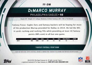 2015 Topps - Fantasy Focus #FF-DM DeMarco Murray Back