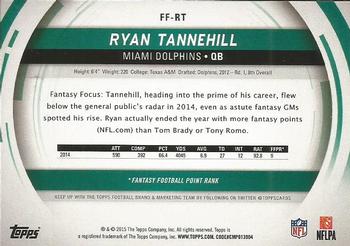 2015 Topps - Fantasy Focus #FF-RT Ryan Tannehill Back