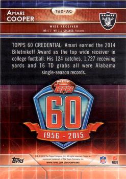 2015 Topps - 60th Anniversary #T60-AC Amari Cooper Back