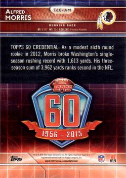 2015 Topps - 60th Anniversary #T60-AM Alfred Morris Back