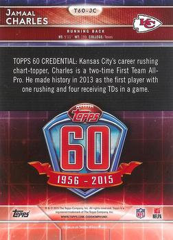 2015 Topps - 60th Anniversary #T60-JC Jamaal Charles Back