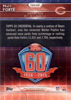 2015 Topps - 60th Anniversary #T60-MF Matt Forté Back