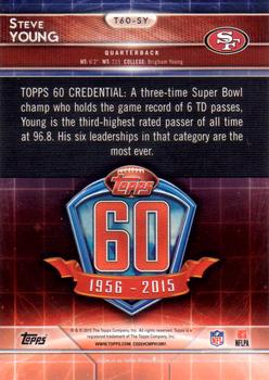 2015 Topps - 60th Anniversary #T60-SY Steve Young Back