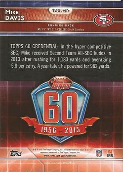 2015 Topps - 60th Anniversary #T60-MD Mike Davis Back