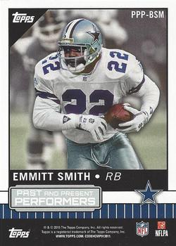 2015 Topps - Past and Present Performers #PPP-BSM Dez Bryant / Emmitt Smith Back