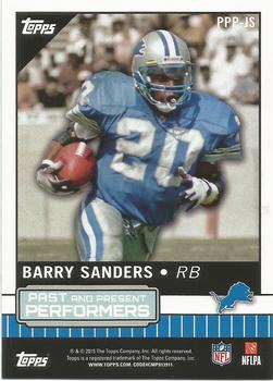 2015 Topps - Past and Present Performers #PPP-JS Calvin Johnson / Barry Sanders Back