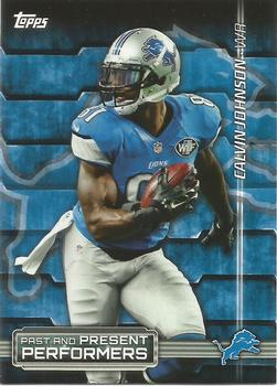 2015 Topps - Past and Present Performers #PPP-JS Calvin Johnson / Barry Sanders Front