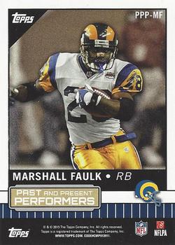 2015 Topps - Past and Present Performers #PPP-MF Tre Mason / Marshall Faulk Back