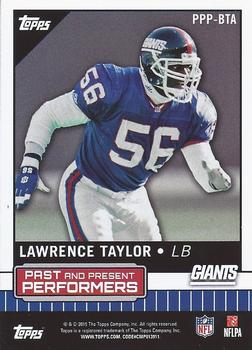 2015 Topps - Past and Present Performers #PPP-BTA Odell Beckham Jr. / Lawrence Taylor Back