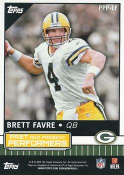 2015 Topps - Past and Present Performers #PPP-LF Eddie Lacy / Brett Favre Back