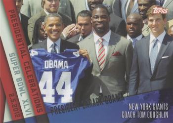 2015 Topps - Presidential Celebration #PC-12 Barack Obama / Tom Coughlin Front