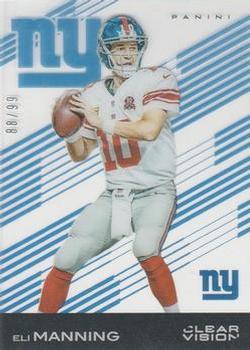 2015 Panini Clear Vision - Blue #30 Eli Manning Front