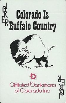 1974 Colorado Buffaloes Playing Cards #JOKER Team Logo Black Front