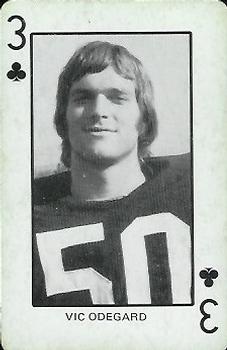 1974 Colorado Buffaloes Playing Cards #3♣ Vic Odegard Front