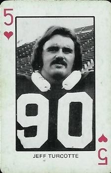 1974 Colorado Buffaloes Playing Cards #5♥ Jeff Turcotte Front
