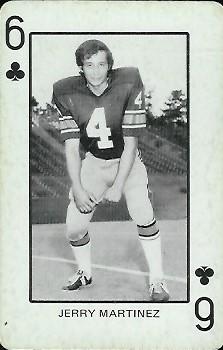 1974 Colorado Buffaloes Playing Cards #6♣ Jerry Martinez Front
