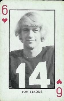 1974 Colorado Buffaloes Playing Cards #6♥ Tom Tesone Front