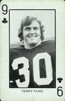 1974 Colorado Buffaloes Playing Cards #9♣ Terry Kunz Front
