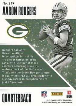 2015 Panini Certified - Stars - Mirror Red #S17 Aaron Rodgers Back