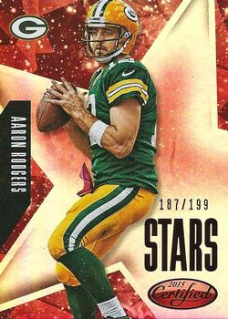 2015 Panini Certified - Stars - Mirror Red #S17 Aaron Rodgers Front