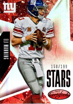 2015 Panini Certified - Stars - Mirror Red #S16 Eli Manning Front