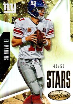 2015 Panini Certified - Stars - Mirror Gold #S16 Eli Manning Front