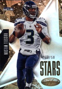 2015 Panini Certified - Stars - Mirror Gold #S20 Russell Wilson Front