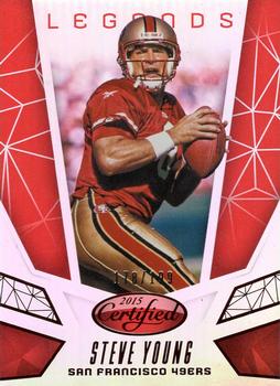 2015 Panini Certified - Legends - Mirror Red #CL7 Steve Young Front
