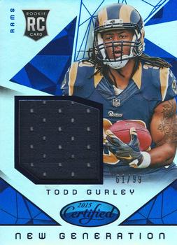 2015 Panini Certified - New Generation Jerseys - Mirror Blue #NG-TG Todd Gurley Front