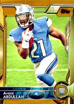 2015 Topps - Gold #497 Ameer Abdullah Front