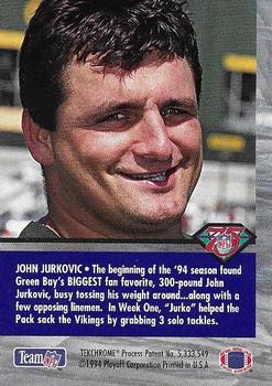 1994 Playoff Contenders - Promos #NNO John Jurkovic Back