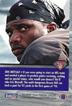 1994 Playoff Contenders - Promos #NNO Eric Metcalf Back