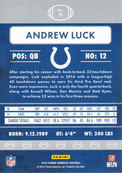 2015 Donruss #11 Andrew Luck Back