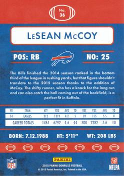 2015 Donruss #36 LeSean McCoy Back