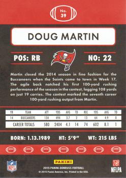 2015 Donruss #39 Doug Martin Back