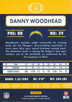 2015 Donruss #41 Danny Woodhead Back