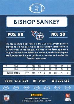 2015 Donruss #63 Bishop Sankey Back