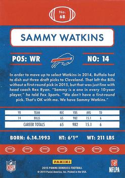 2015 Donruss #68 Sammy Watkins Back