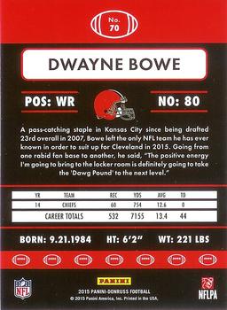 2015 Donruss #70 Dwayne Bowe Back