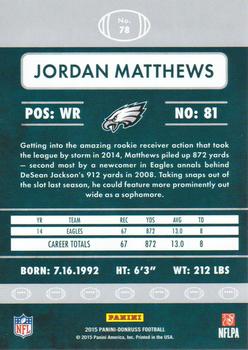 2015 Donruss #78 Jordan Matthews Back