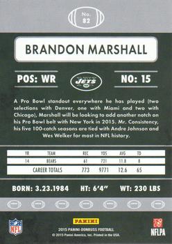 2015 Donruss #82 Brandon Marshall Back