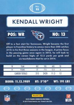 2015 Donruss #95 Kendall Wright Back