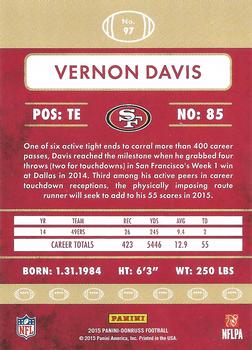 2015 Donruss #97 Vernon Davis Back