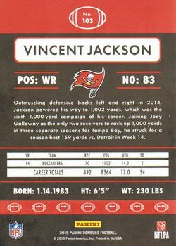 2015 Donruss #103 Vincent Jackson Back