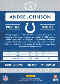 2015 Donruss #107 Andre Johnson  Back