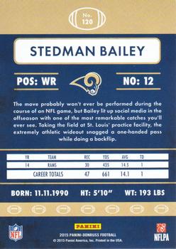 2015 Donruss #120 Stedman Bailey Back