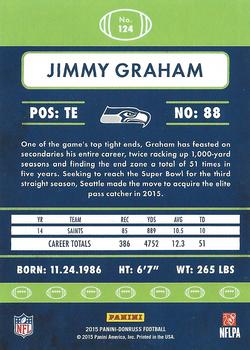 2015 Donruss #124 Jimmy Graham Back